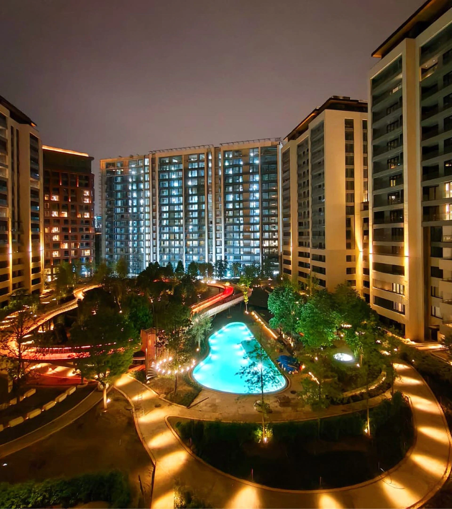 Benleo Park gece görünümü