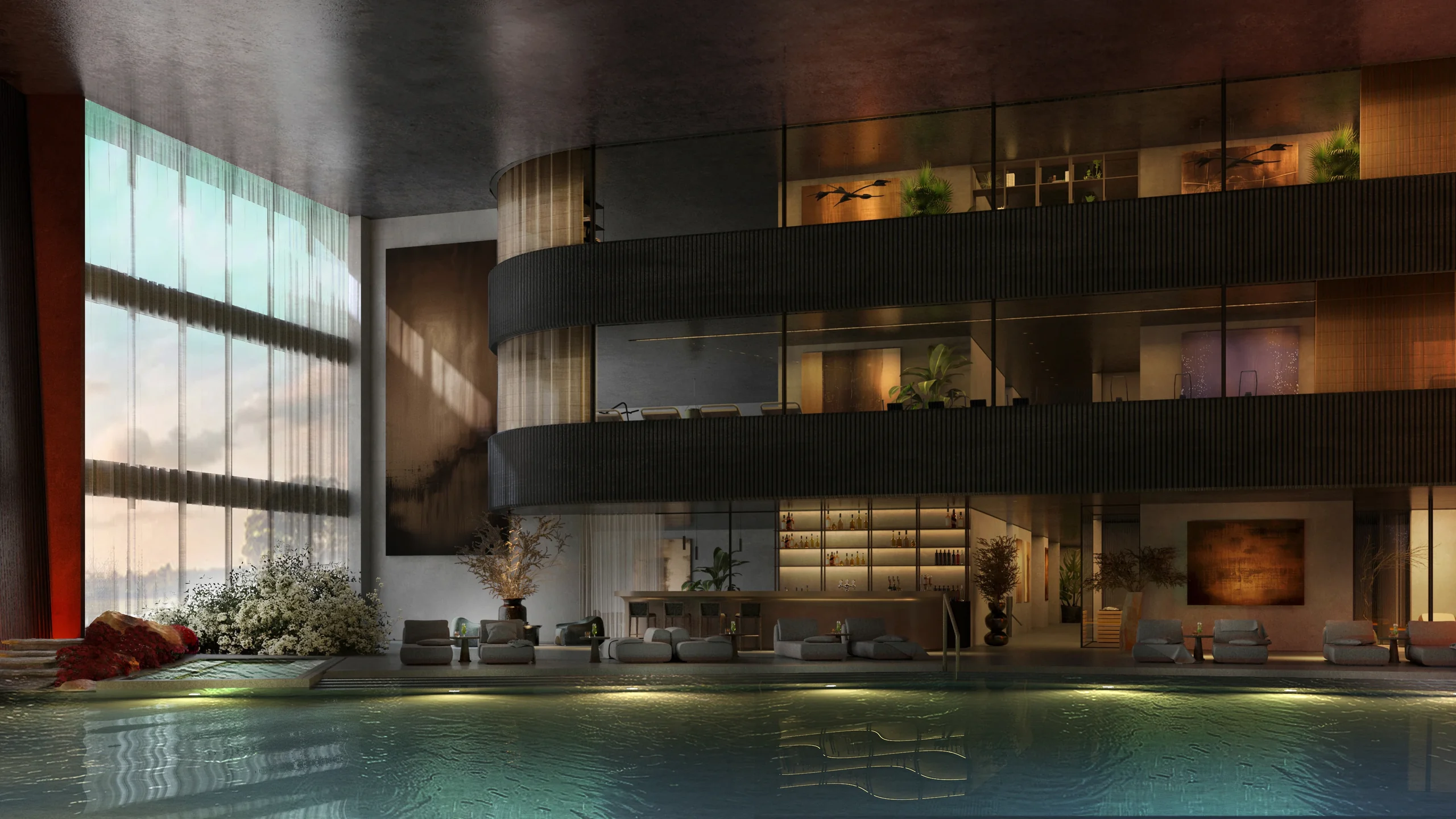 Social areas pool