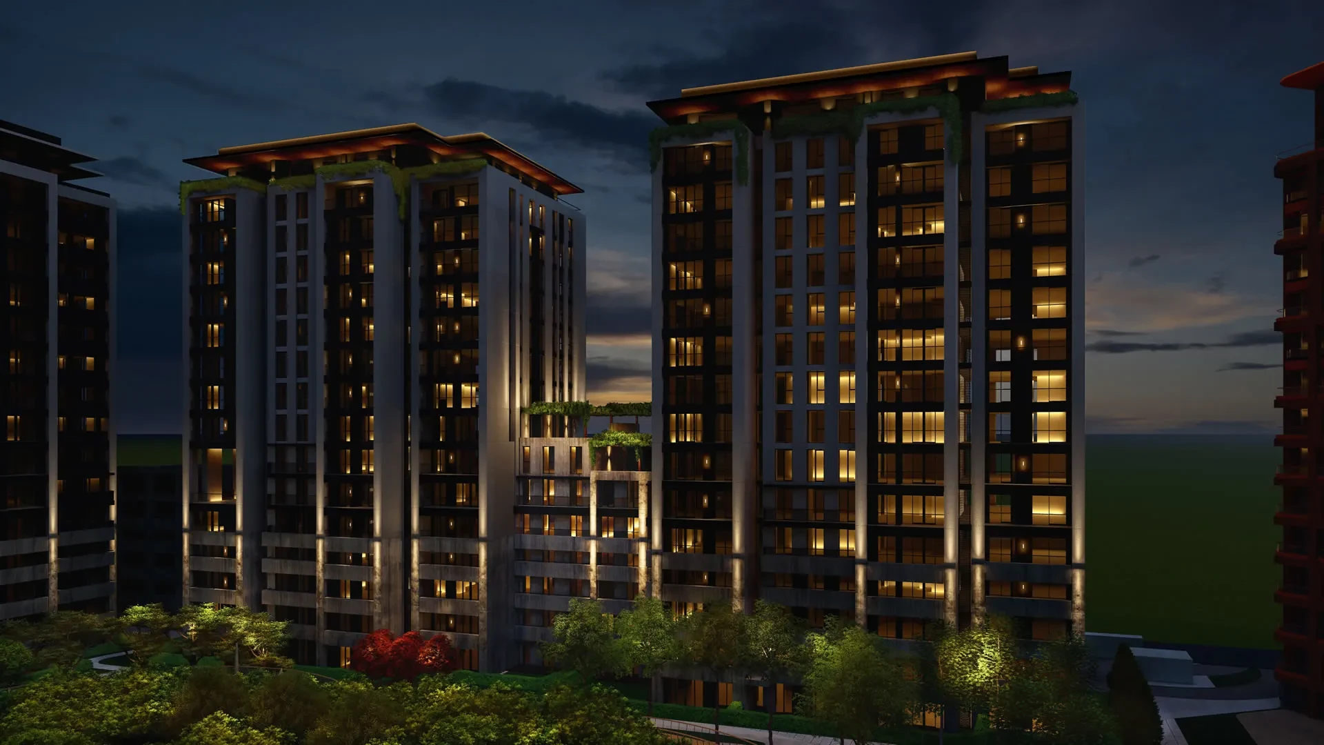 Benleo Park evening architecture